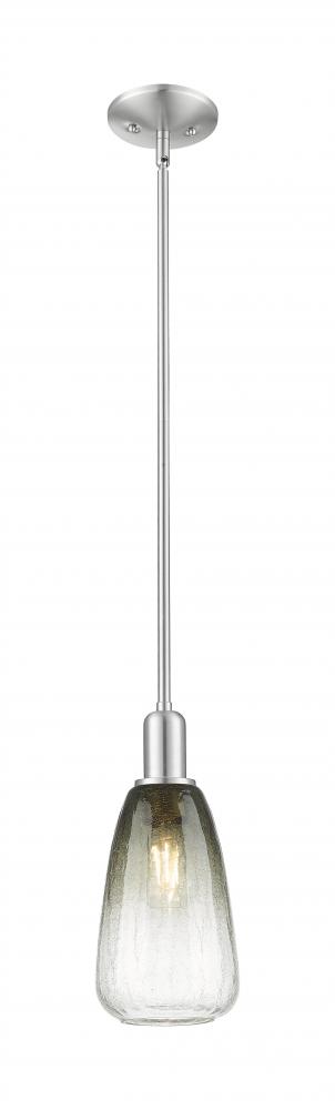 Brookhaven Almond - 1 Light - 6 inch - Brushed Satin Nickel - Mini Pendant