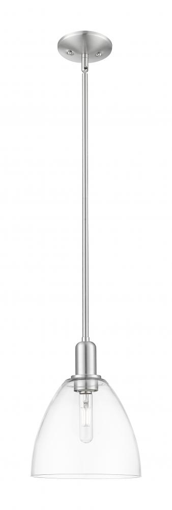 Bristol - 1 Light - 9 inch - Brushed Satin Nickel - Stem hung - Mini Pendant