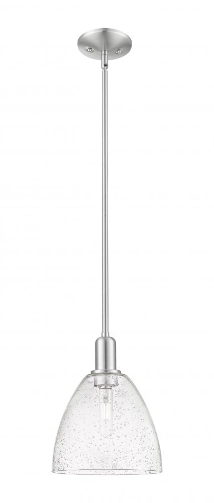 Bristol - 1 Light - 9 inch - Brushed Satin Nickel - Stem hung - Mini Pendant