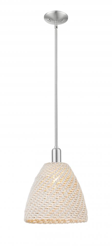 Bristol Natural - 1 Light - 6 inch - Brushed Satin Nickel - Mini Pendant