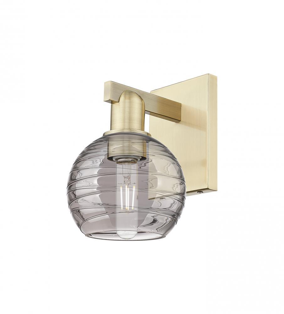 Athens Deco Swirl - 1 Light - 6 inch - Antique Brass - Sconce