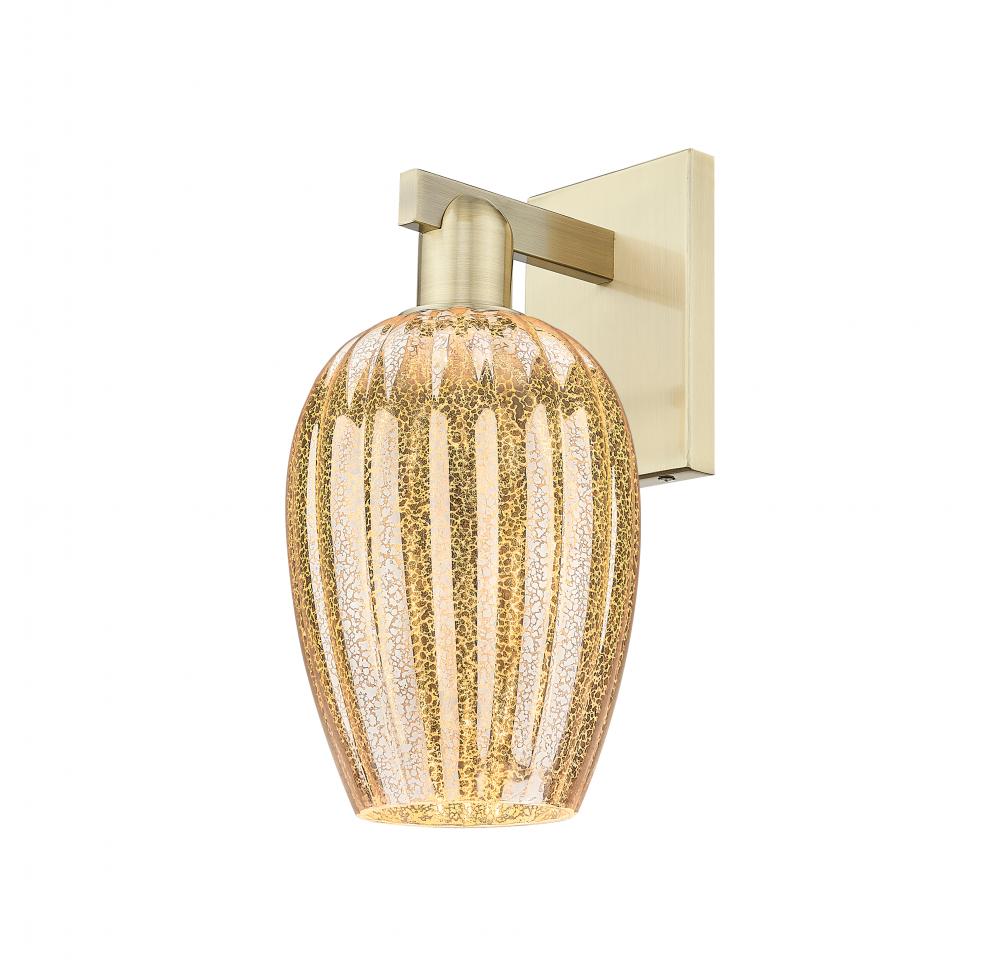 Preston Flute - 1 Light - 6 inch - Antique Brass - Sconce