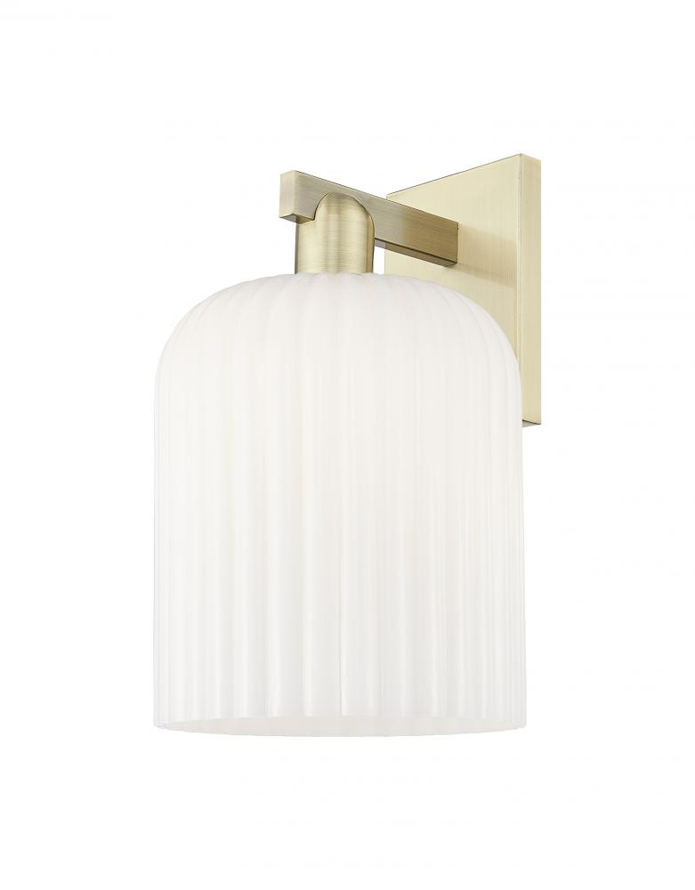 Bridal Veil - 1 Light - 8 inch - Antique Brass - Sconce