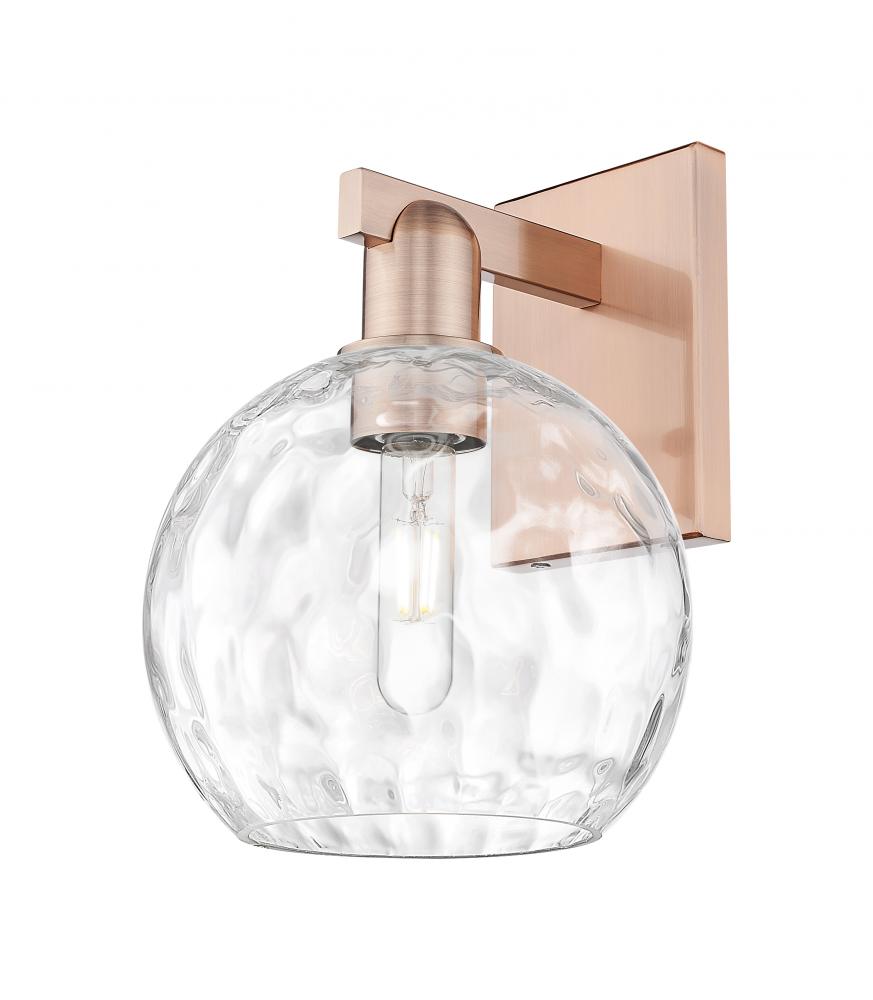 Athens Water Glass - 1 Light - 8 inch - Antique Copper - Sconce