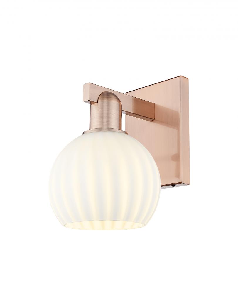 White Venetian - 1 Light - 6 inch - Antique Copper - Sconce