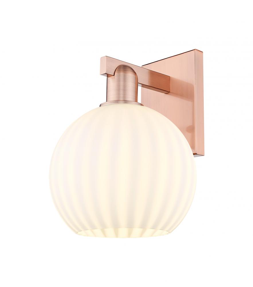 White Venetian - 1 Light - 8 inch - Antique Copper - Sconce