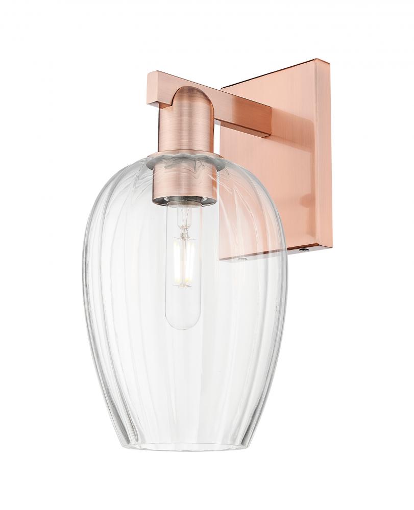 Preston Flute - 1 Light - 6 inch - Antique Copper - Sconce