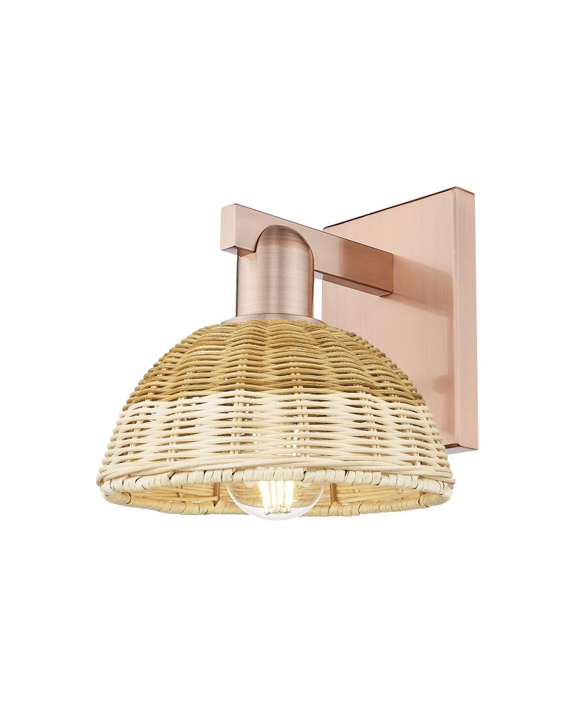 Natural Ballston Dome - 1 Light - 6 inch - Antique Copper - Sconce