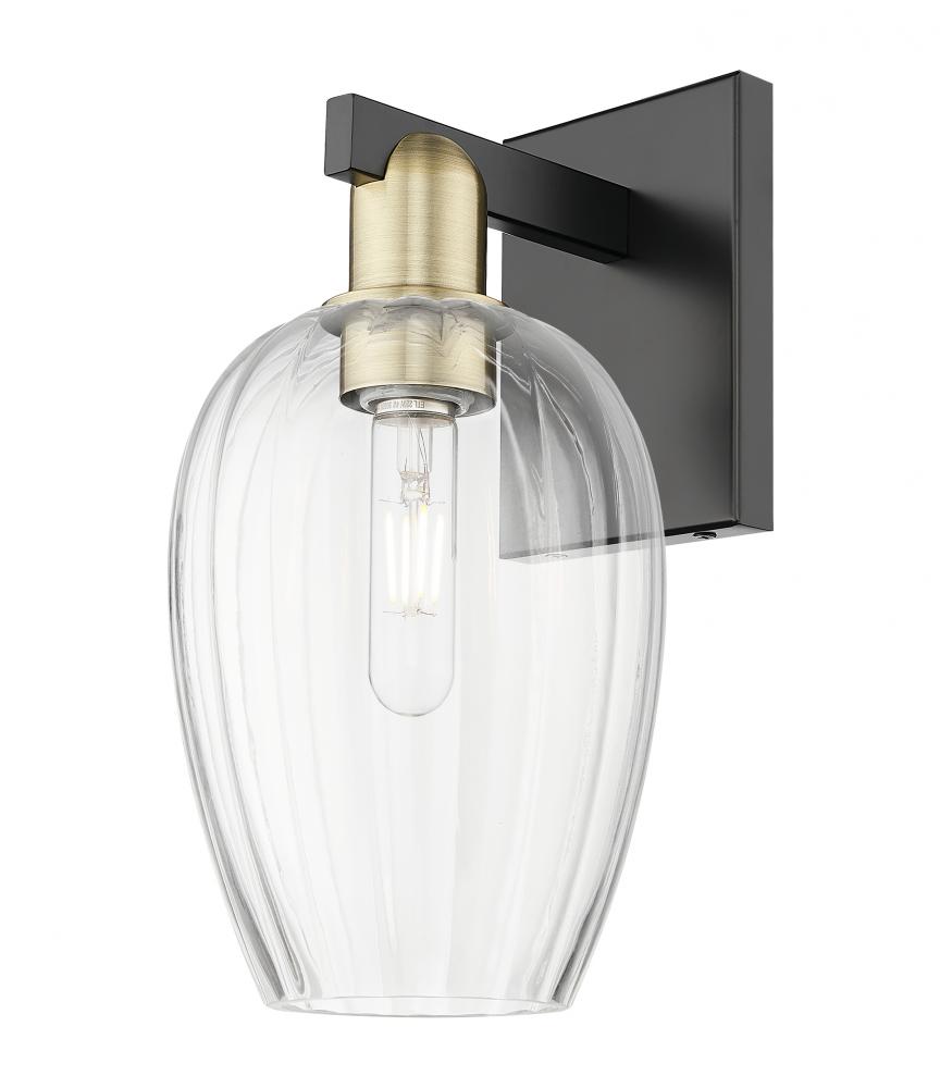 Preston Flute - 1 Light - 6 inch - Black Antique Brass - Sconce