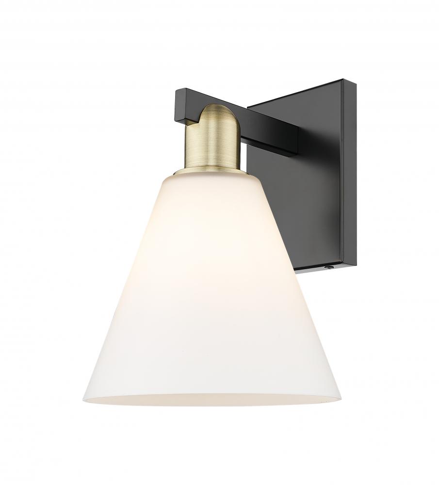 Berkshire Glass - 1 Light - 8 inch - Black Antique Brass - Sconce