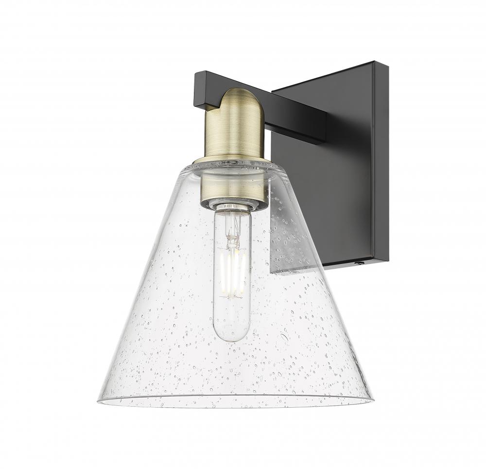 Berkshire Glass - 1 Light - 8 inch - Black Antique Brass - Sconce