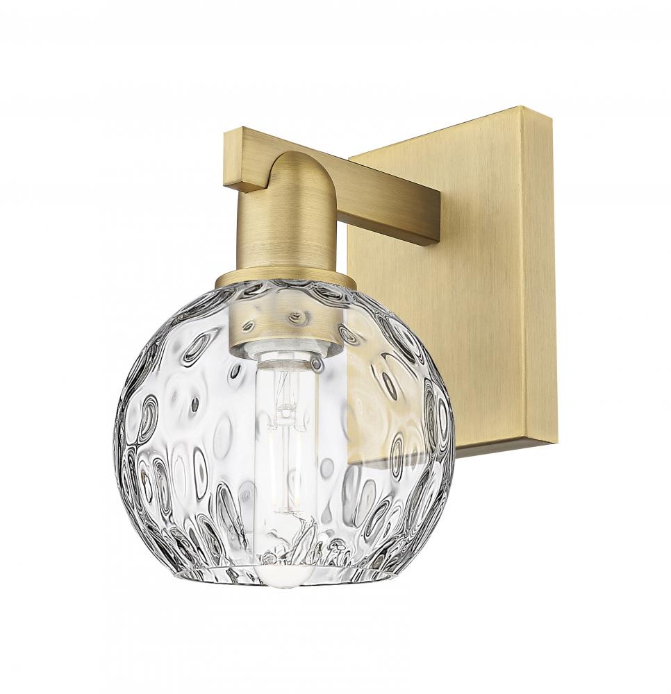 Athens Water Glass - 1 Light - 6 inch - Brushed Brass - Sconce