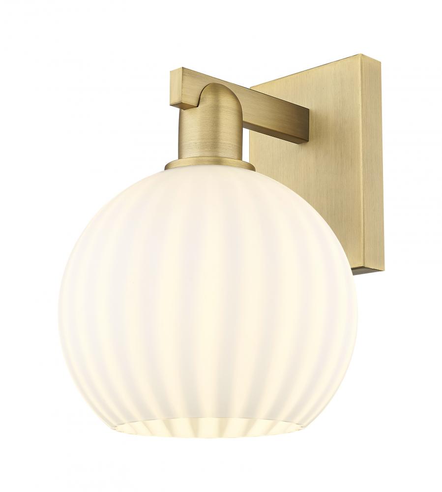 White Venetian - 1 Light - 8 inch - Brushed Brass - Sconce