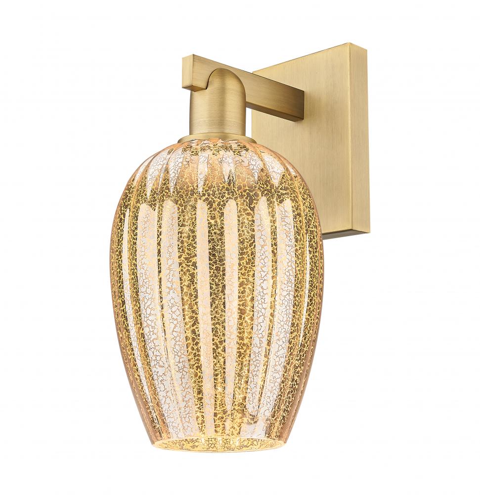 Preston Flute - 1 Light - 6 inch - Brushed Brass - Sconce