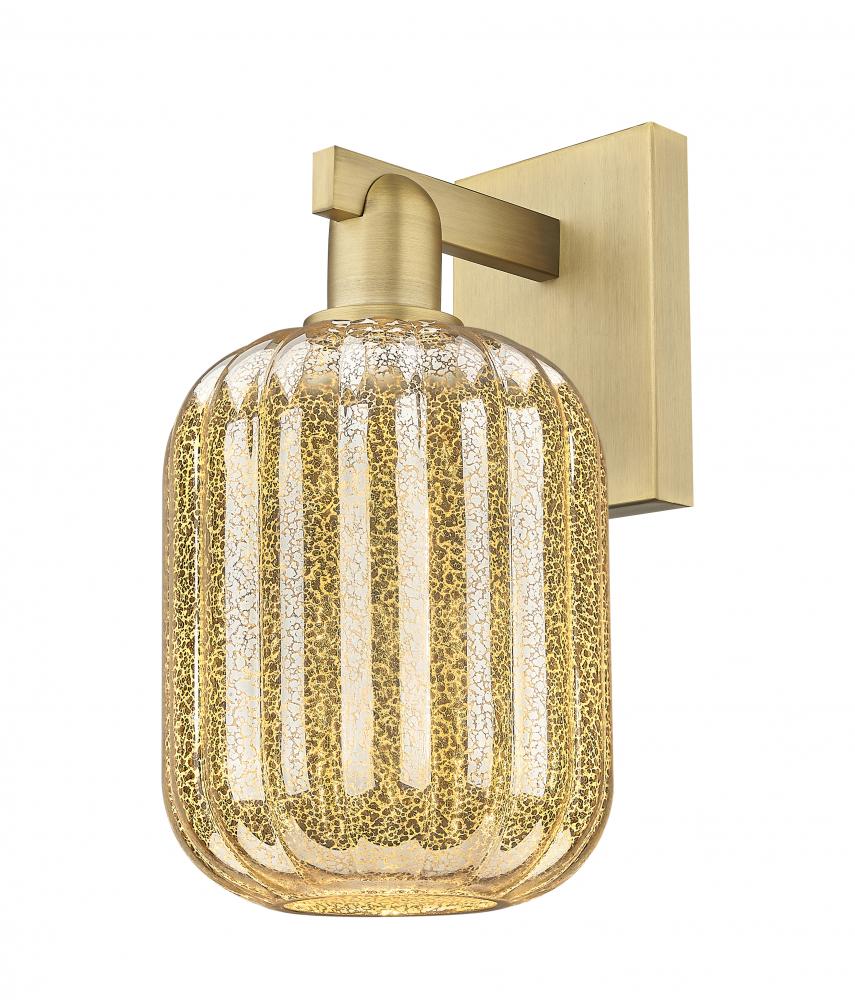 Preston Cylinder - 1 Light - 6 inch - Brushed Brass - Sconce