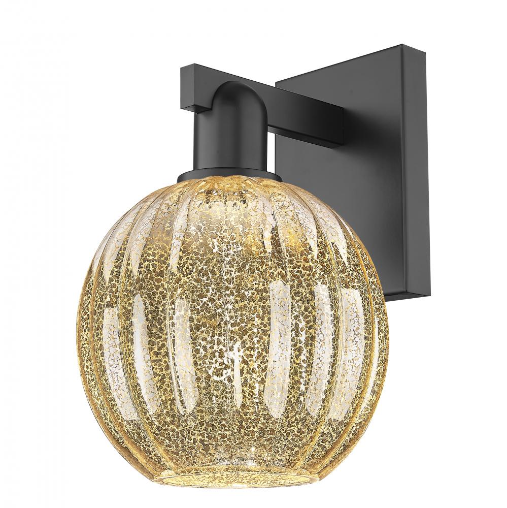 Preston Globe - 1 Light - 6 inch - Matte Black - Sconce