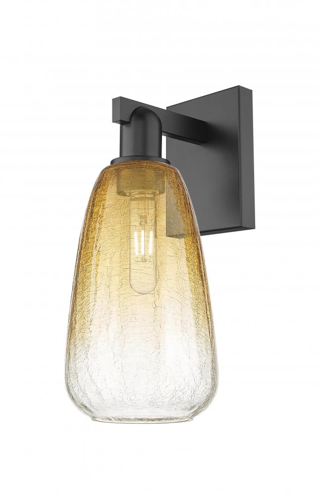 Brookhaven Almond - 1 Light - 6 inch - Matte Black - Sconce