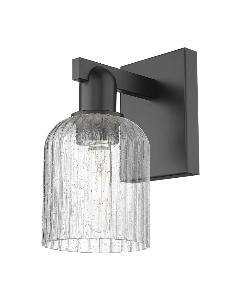 Bridal Veil - 1 Light - 6 inch - Matte Black - Sconce
