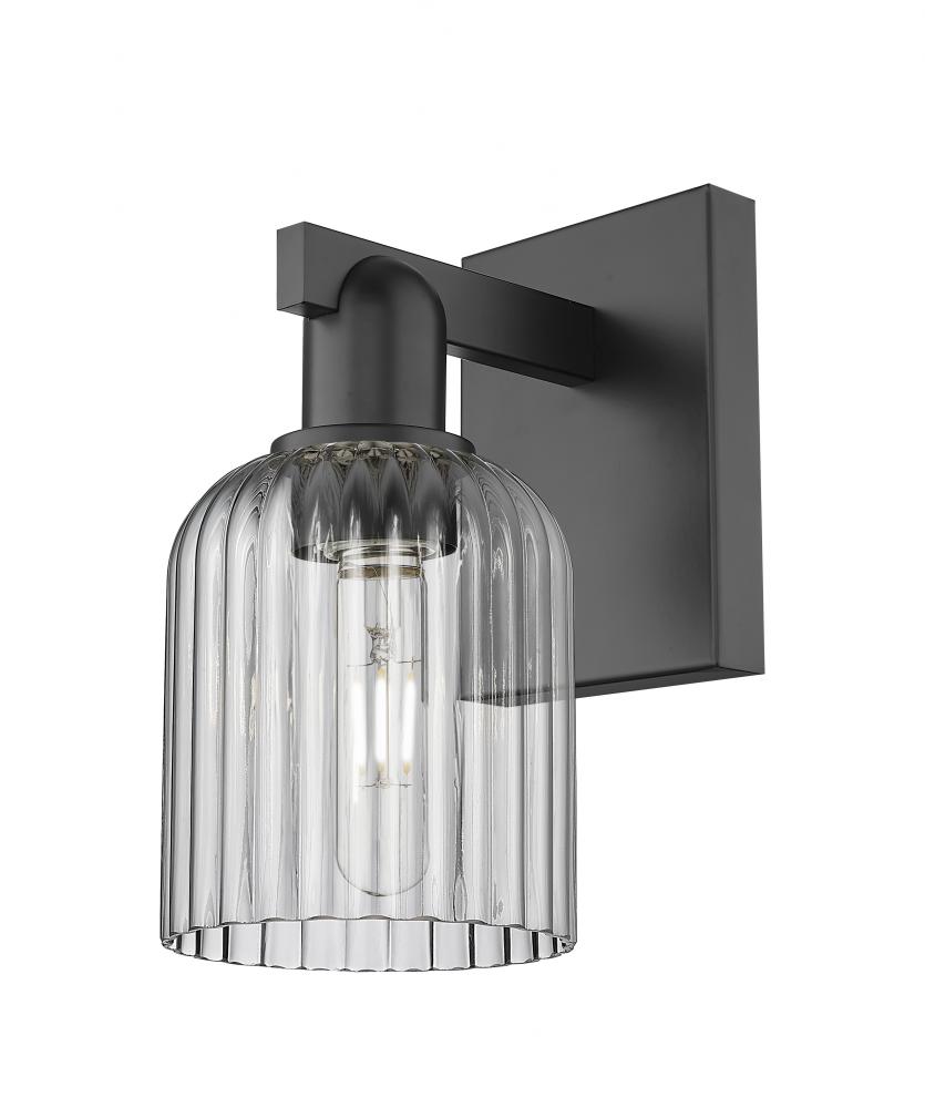 Bridal Veil - 1 Light - 6 inch - Matte Black - Sconce