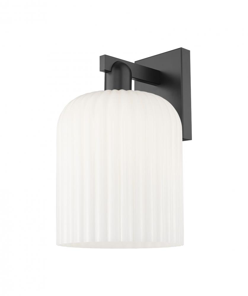 Bridal Veil - 1 Light - 8 inch - Matte Black - Sconce