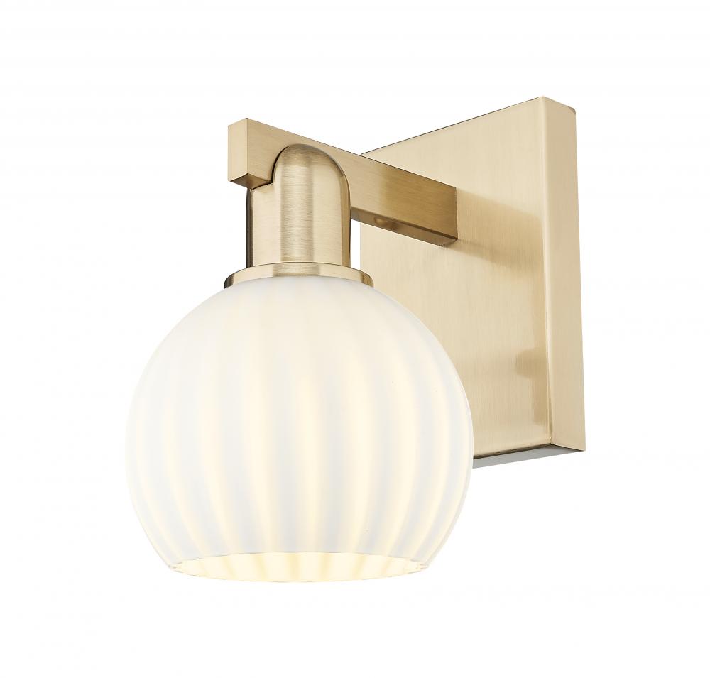 White Venetian - 1 Light - 6 inch - Champagne Bronze - Sconce