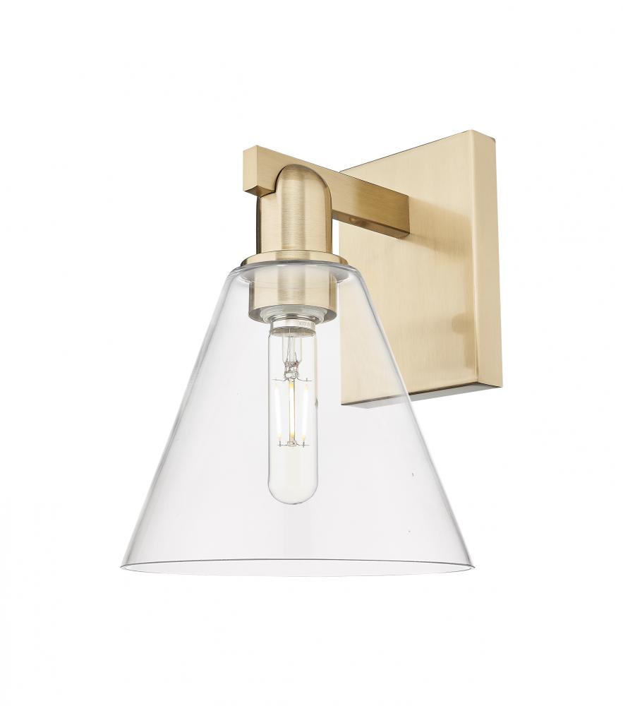 Berkshire Glass - 1 Light - 8 inch - Champagne Bronze - Sconce