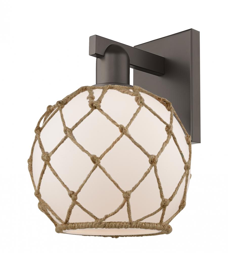 Farmhouse Rope - 1 Light - 8 inch - Oil Rubbed Bronze - Sconce