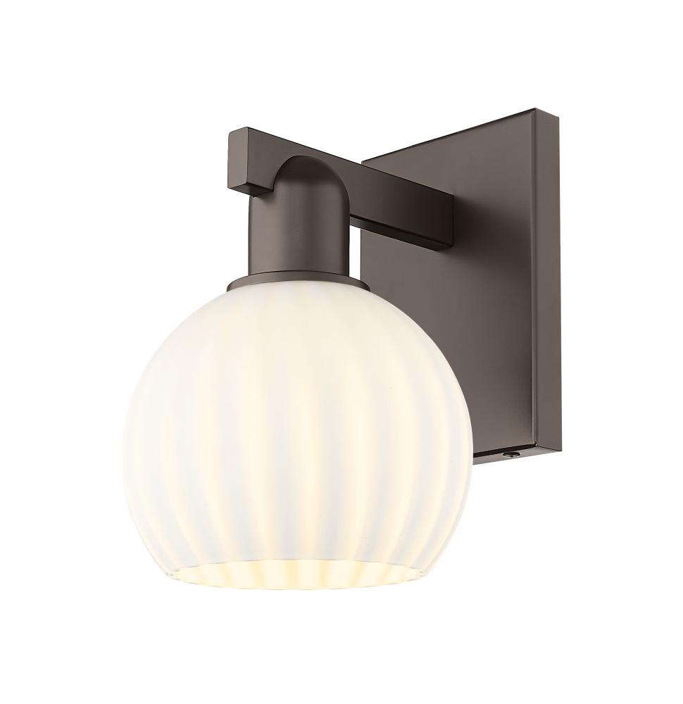 White Venetian - 1 Light - 6 inch - Oil Rubbed Bronze - Sconce