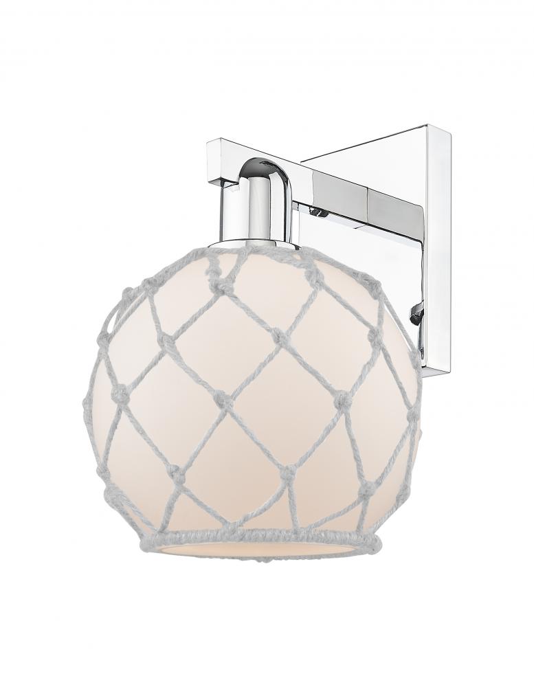 Farmhouse Rope - 1 Light - 8 inch - Polished Chrome - Sconce