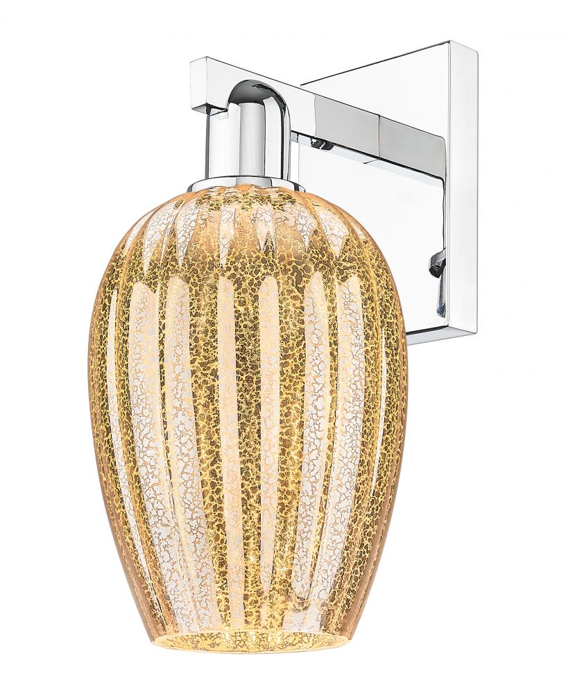 Preston Flute - 1 Light - 6 inch - Polished Chrome - Sconce