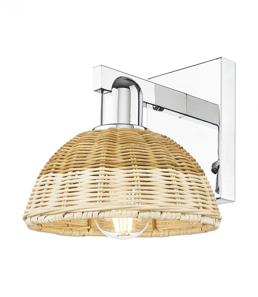 Natural Ballston Dome - 1 Light - 6 inch - Polished Chrome - Sconce