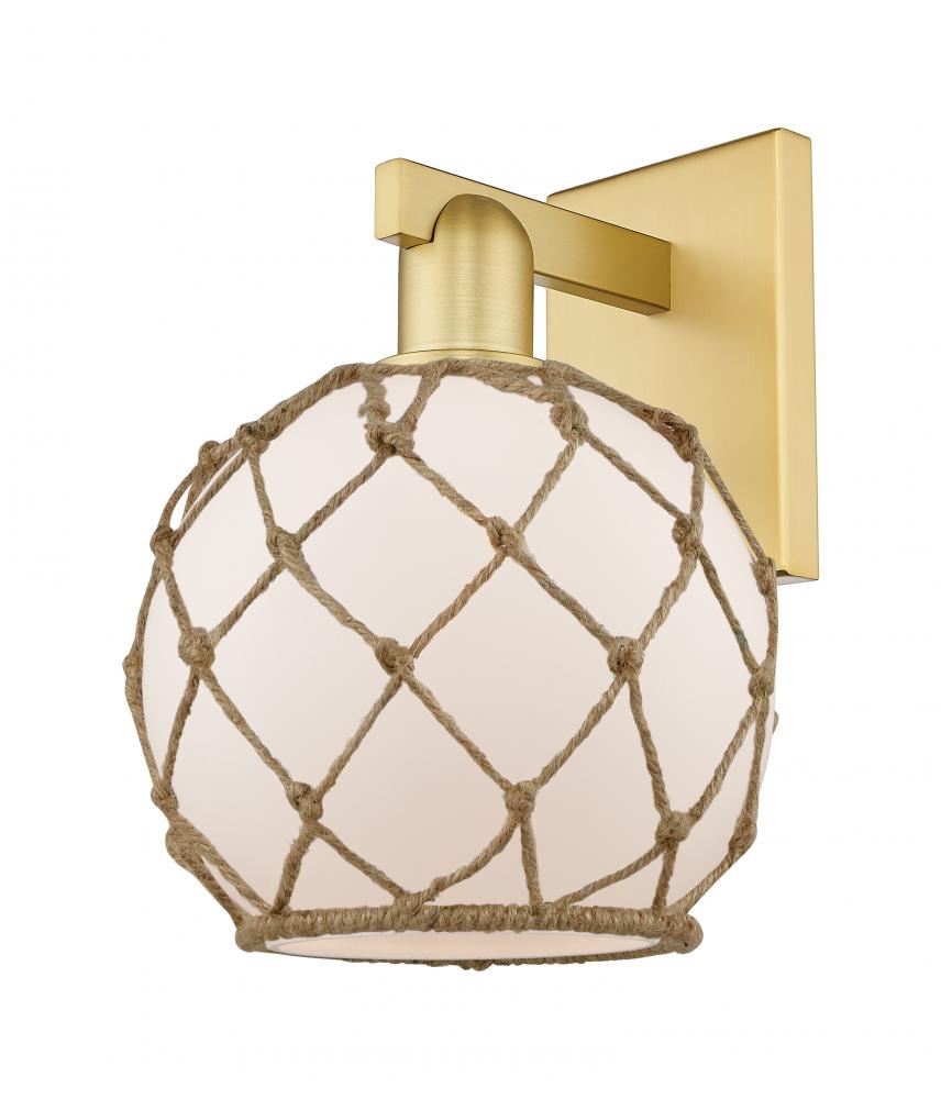 Farmhouse Rope - 1 Light - 8 inch - Satin Gold - Sconce