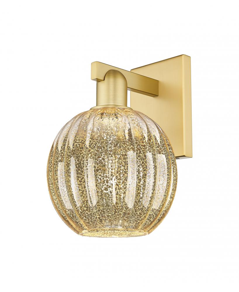 Preston Globe - 1 Light - 6 inch - Satin Gold - Sconce