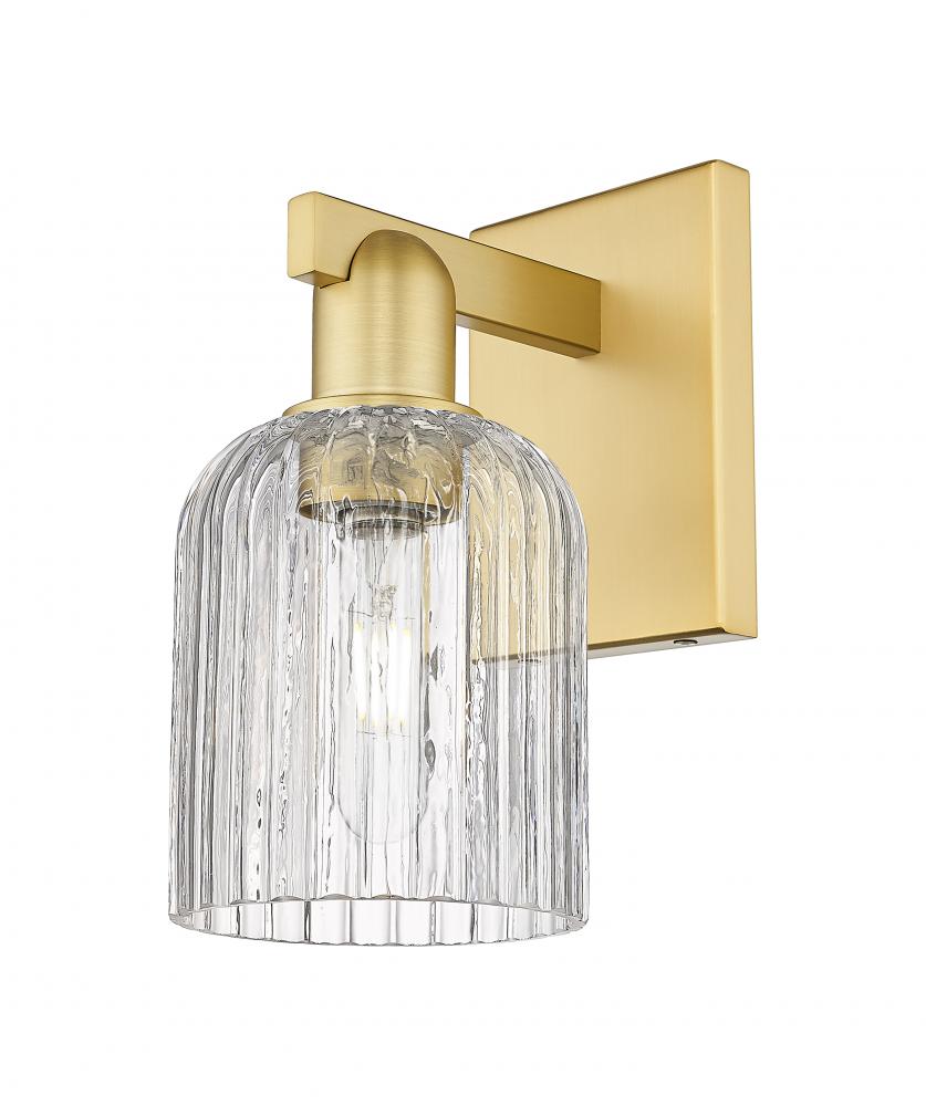 Bridal Veil - 1 Light - 6 inch - Satin Gold - Sconce
