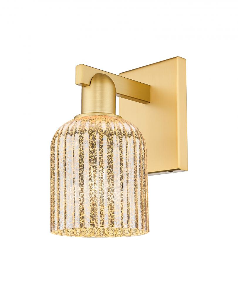 Bridal Veil - 1 Light - 6 inch - Satin Gold - Sconce