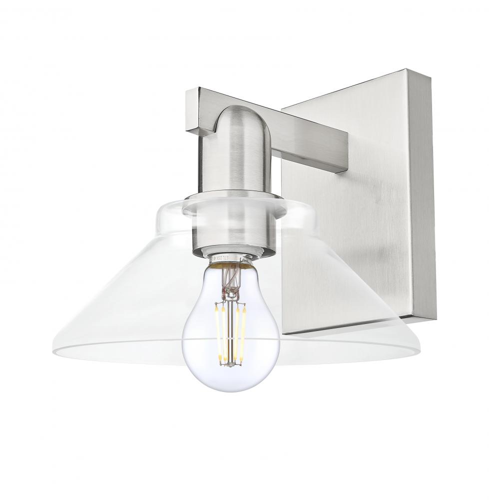 Orwell - 1 Light - 8 inch - Brushed Satin Nickel - Sconce