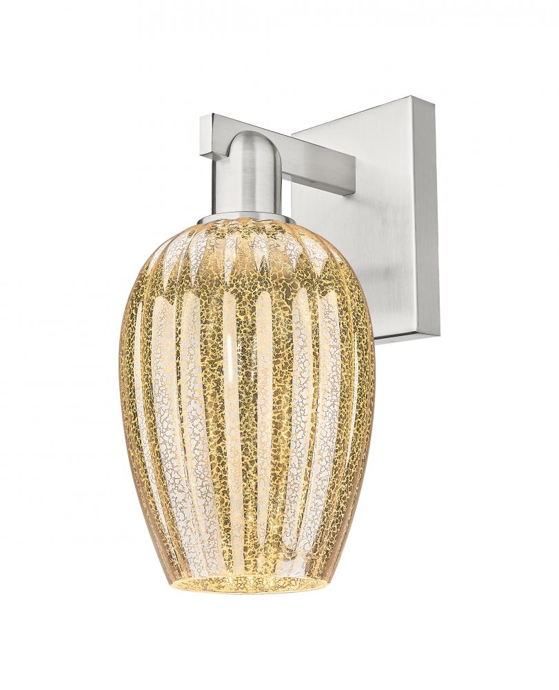 Preston Flute - 1 Light - 6 inch - Brushed Satin Nickel - Sconce