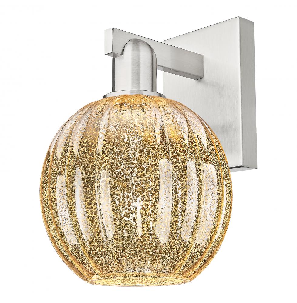 Preston Globe - 1 Light - 6 inch - Brushed Satin Nickel - Sconce