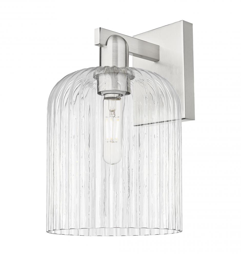 Bridal Veil - 1 Light - 8 inch - Brushed Satin Nickel - Sconce