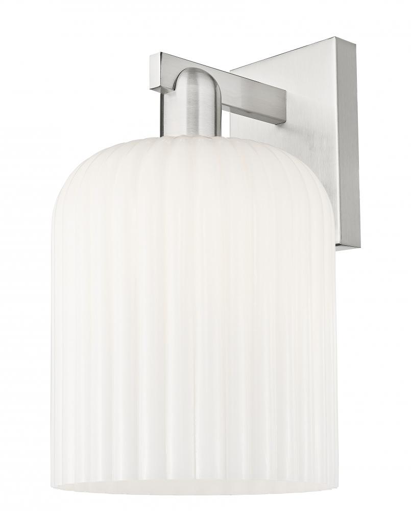 Bridal Veil - 1 Light - 8 inch - Brushed Satin Nickel - Sconce