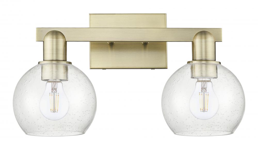 Athens - 2 Light - 17 inch - Antique Brass - Bath Vanity Light