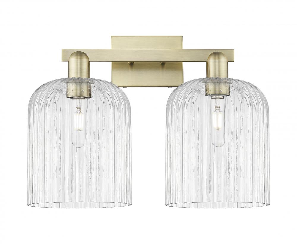 Bridal Veil - 2 Light - 19 inch - Antique Brass - Bath Vanity Light