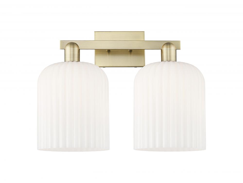 Bridal Veil - 2 Light - 19 inch - Antique Brass - Bath Vanity Light