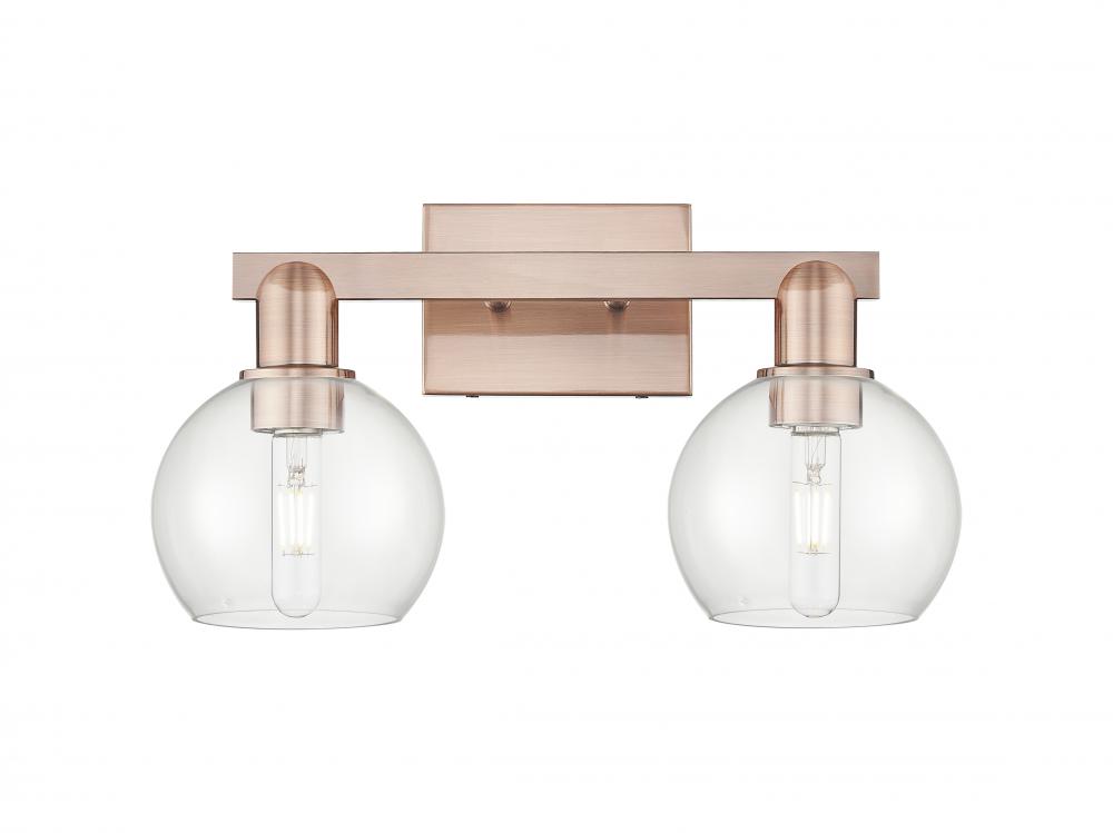 Athens - 2 Light - 17 inch - Antique Copper - Bath Vanity Light