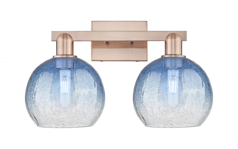 Brookhaven Globe - 2 Light - 16 inch - Antique Copper - Bath Vanity Light