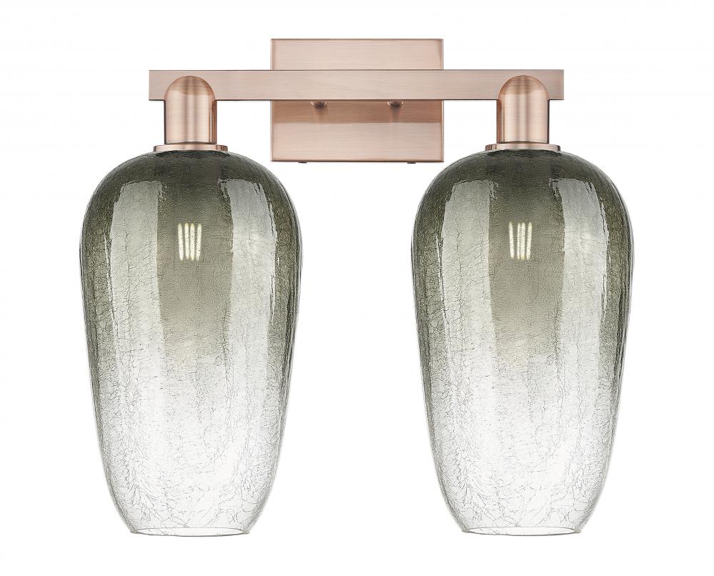 Brookhaven Flute - 2 Light - 16 inch - Antique Copper - Bath Vanity Light