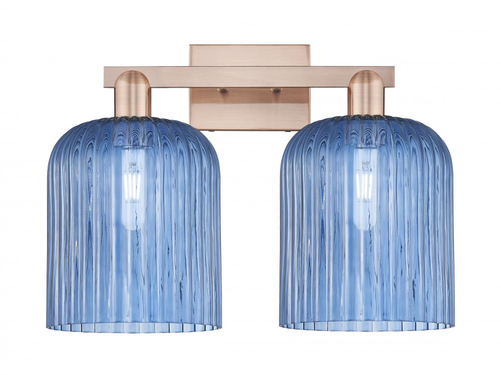 Bridal Veil - 2 Light - 19 inch - Antique Copper - Bath Vanity Light