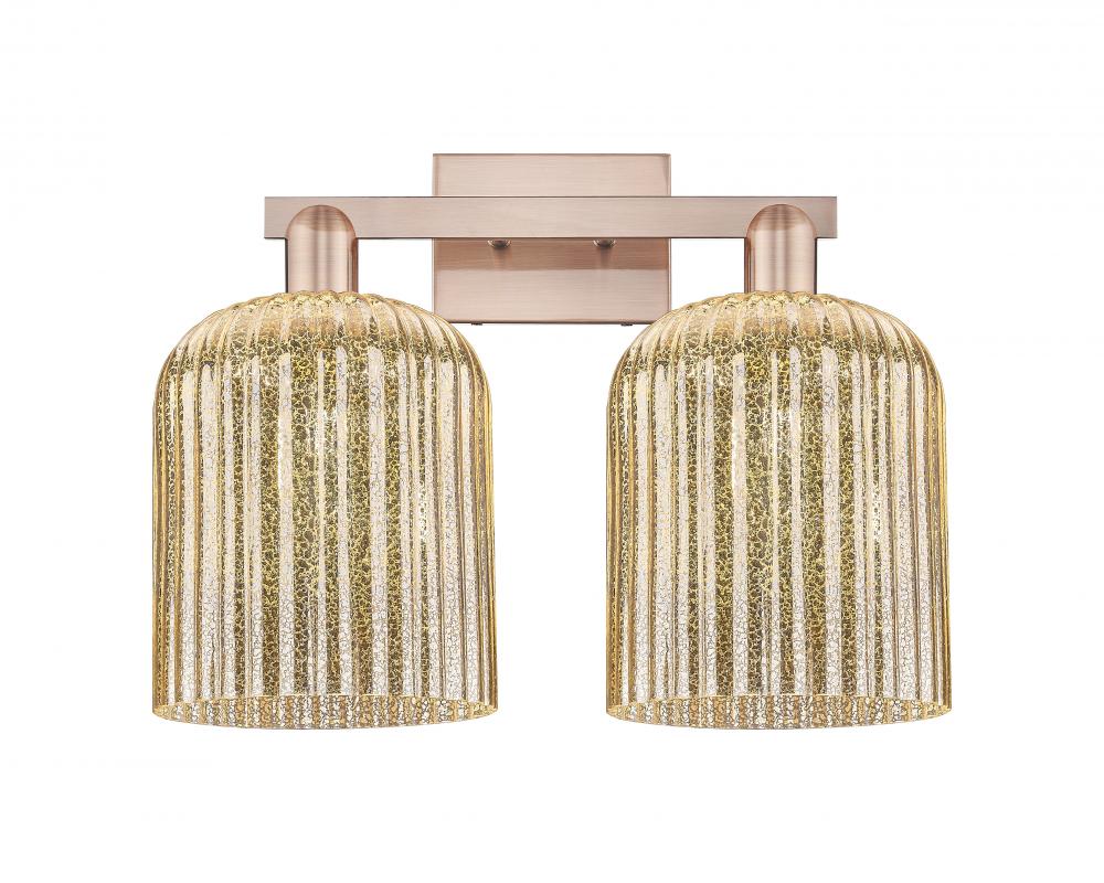 Bridal Veil - 2 Light - 19 inch - Antique Copper - Bath Vanity Light