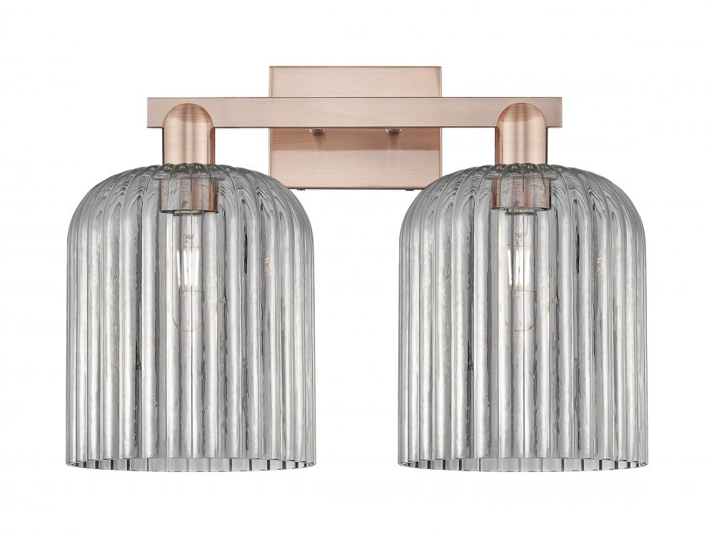 Bridal Veil - 2 Light - 19 inch - Antique Copper - Bath Vanity Light