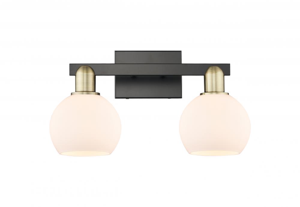 Athens - 2 Light - 17 inch - Black Antique Brass - Bath Vanity Light